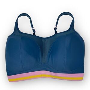 Panache Boundless Racerback Non-Wire Sports Bra 7341B Teal Women’s Size 38C